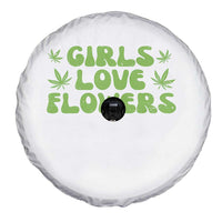 Girls Love Flowers Weed Cannabis Spare Tire Cover Funny Marijuana 420 Gift