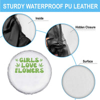 Girls Love Flowers Weed Cannabis Spare Tire Cover Funny Marijuana 420 Gift