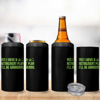 Funny Retired Weed Lovers 4 in 1 Can Cooler Tumbler I Have a Retirement Plan Gardening Marijuana 420 Gift