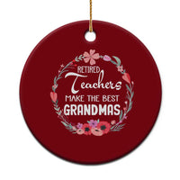 Retired Teacher Ceramic Ornament Floral For Grandmas Retirement - Wonder Print Shop