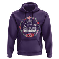 Retired Teacher Hoodie Floral For Grandmas Retirement