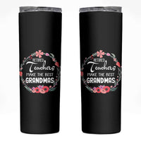 Retired Teacher Skinny Tumbler Floral For Grandmas Retirement