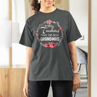 Retired Teacher T Shirt For Women Floral For Grandmas Retirement