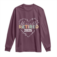 Officially Retired 2025 Long Sleeve Shirt Women Retirement Vintage