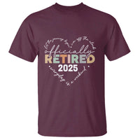 Officially Retired 2025 T Shirt Women Retirement Vintage