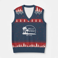 Retired Est 2025 V-Neck Knit Sweater Vest Hello Retirement Summer Vibes - Wonder Print Shop