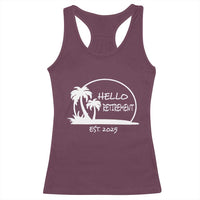 Hello Retirement Est 2025 Racerback Tank Top Summer Vibes