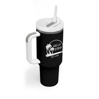 Retired Est 2025 Tumbler With Handle Hello Retirement Summer Vibes