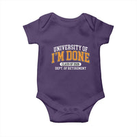 Retired Est 2026 Baby Onesie Funny University Of I'm Done Class Of 2025 - Wonder Print Shop