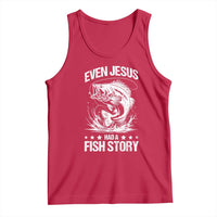 Funny Fishing Tank Top Even Jesus Had A Fish Story Funny Christian Fisherman - Wonder Print Shop
