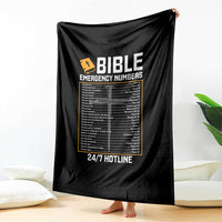 Bible Emergency Numbers Throw Blanket Funny Christian Bible Jesus Religious