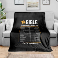 Bible Emergency Numbers Throw Blanket Funny Christian Bible Jesus Religious