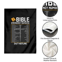 Bible Emergency Numbers Garden Flag Funny Christian Bible Jesus Religious