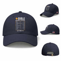 Bible Emergency Numbers Baseball Cap Funny Christian Bible Jesus Religious