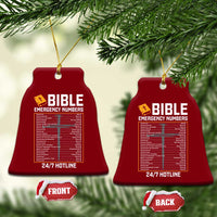 Bible Emergency Numbers Ceramic Ornament Funny Christian Bible Jesus Religious
