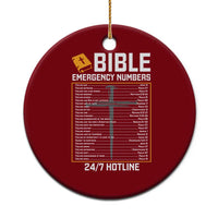 Bible Emergency Numbers Ceramic Ornament Funny Christian Bible Jesus Religious