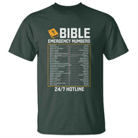 Bible Emergency Numbers T Shirt Funny Christian Bible Jesus Religious