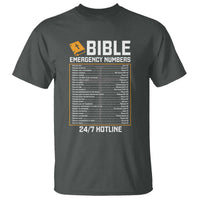 Bible Emergency Numbers T Shirt Funny Christian Bible Jesus Religious