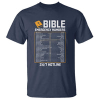 Bible Emergency Numbers T Shirt Funny Christian Bible Jesus Religious