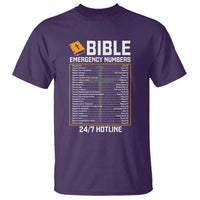 Bible Emergency Numbers T Shirt Funny Christian Bible Jesus Religious