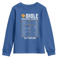 Bible Emergency Numbers Youth Sweatshirt Funny Christian Bible Jesus Religious
