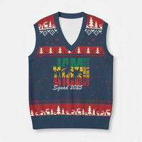 Family Vacation Jamaica 2025 V-Neck Knit Sweater Vest Matching Girls Trip Jamaica Squad - Wonder Print Shop