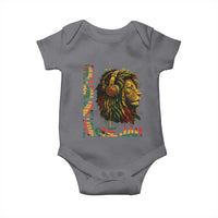 One Love Rasta Lion Baby Onesie Rastafari Reggae Jamaica Roots Lion of Judah Dreadlocks - Wonder Print Shop