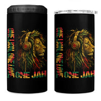 One Love Rasta Lion 4 in 1 Can Cooler Tumbler Rastafari Reggae Jamaica Roots Lion of Judah Dreadlocks - Wonder Print Shop