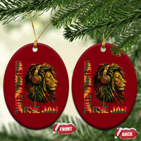 One Love Rasta Lion Ceramic Ornament Rastafari Reggae Jamaica Roots Lion of Judah Dreadlocks - Wonder Print Shop