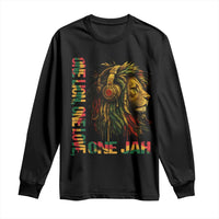One Love Rasta Lion Long Sleeve Shirt Rastafari Reggae Jamaica Roots Lion of Judah Dreadlocks - Wonder Print Shop