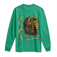 One Love Rasta Lion Long Sleeve Shirt Rastafari Reggae Jamaica Roots Lion of Judah Dreadlocks - Wonder Print Shop