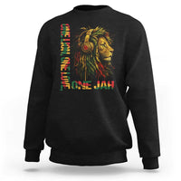 One Love Rasta Lion Sweatshirt Rastafari Reggae Jamaica Roots Lion of Judah Dreadlocks - Wonder Print Shop
