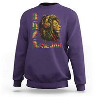 One Love Rasta Lion Sweatshirt Rastafari Reggae Jamaica Roots Lion of Judah Dreadlocks - Wonder Print Shop