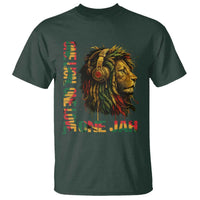 One Love Rasta Lion T Shirt Rastafari Reggae Jamaica Roots Lion of Judah Dreadlocks - Wonder Print Shop