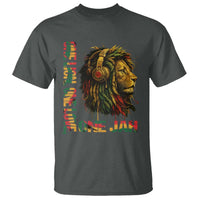 One Love Rasta Lion T Shirt Rastafari Reggae Jamaica Roots Lion of Judah Dreadlocks - Wonder Print Shop