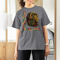 One Love Rasta Lion T Shirt For Women Rastafari Reggae Jamaica Roots Lion of Judah Dreadlocks - Wonder Print Shop