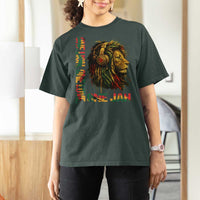 One Love Rasta Lion T Shirt For Women Rastafari Reggae Jamaica Roots Lion of Judah Dreadlocks - Wonder Print Shop