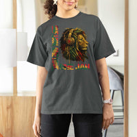 One Love Rasta Lion T Shirt For Women Rastafari Reggae Jamaica Roots Lion of Judah Dreadlocks - Wonder Print Shop