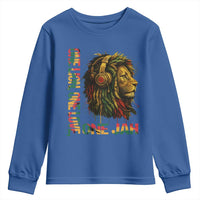One Love Rasta Lion Youth Sweatshirt Rastafari Reggae Jamaica Roots Lion of Judah Dreadlocks - Wonder Print Shop
