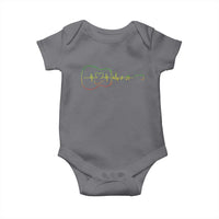 Guitar Rastafari Heartbeat Baby Onesie Jamaica ECG Pulse Rasta Reggae Music Vibes - Wonder Print Shop