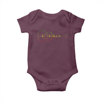 Guitar Rastafari Heartbeat Baby Onesie Jamaica ECG Pulse Rasta Reggae Music Vibes - Wonder Print Shop