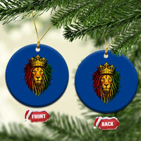 Rasta Reggae Lion Ceramic Ornament Jamaican Pride Lion of Judah Gift for Rastafari - Wonder Print Shop