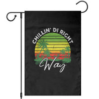 Jamaican Reggae Vibes Garden Flag Retro Rasta Sunset Chill Chillin Di Right Way - Wonder Print Shop
