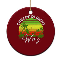 Jamaican Reggae Vibes Ceramic Ornament Retro Rasta Sunset Chill Chillin Di Right Way - Wonder Print Shop