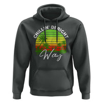 Jamaican Reggae Vibes Hoodie Retro Rasta Sunset Chill Chillin Di Right Way - Wonder Print Shop