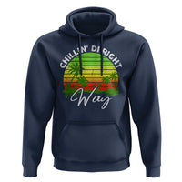 Jamaican Reggae Vibes Hoodie Retro Rasta Sunset Chill Chillin Di Right Way - Wonder Print Shop