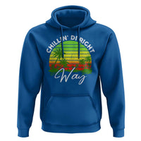 Jamaican Reggae Vibes Hoodie Retro Rasta Sunset Chill Chillin Di Right Way - Wonder Print Shop