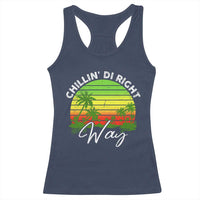 Jamaican Reggae Vibes Racerback Tank Top Retro Rasta Sunset Chill Chillin Di Right Way - Wonder Print Shop