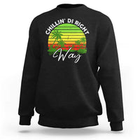 Jamaican Reggae Vibes Sweatshirt Retro Rasta Sunset Chill Chillin Di Right Way - Wonder Print Shop