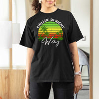 Jamaican Reggae Vibes T Shirt For Women Retro Rasta Sunset Chill Chillin Di Right Way - Wonder Print Shop